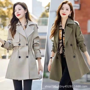 루즈핏 하프 트렌치코트 슬림핏 여성트렌치코트
