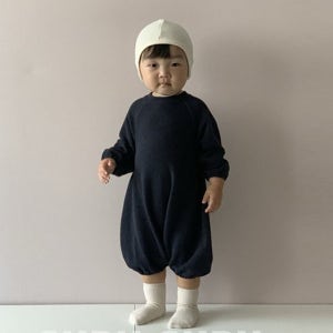 아기 와플 바디슈트6개월 12개월 18개월 아기 가을옷 긴팔 남아 여아 무지 면 긴팔 롬퍼