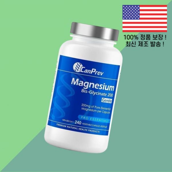 <b>캔프레브</b> 마그네슘 비스글리시네이트 젠틀 200mg 240 v Caps CanPrev Magnesium Bisglycinate Gentle 3525590