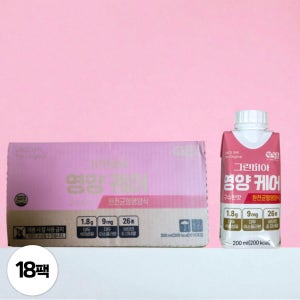 정식품 그린비아 영양 케어 구수한맛 완전균형영양식 200ml 18팩 1박스