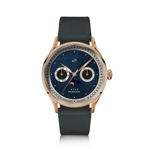 [AV86] 1968 문페이즈 블루 & 로즈골드 드레스 시계