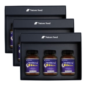 네이처소울 식물성 멜라토닌 5mg 쿨쿨쿨 zzz 고함량 타트체리멜라토닌 360정, 3개
