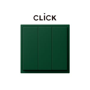 클릭 포레스트그린 3구 스위치 플라스틱 박스 CLICK 유럽형 정사각 인테리어 매립