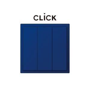 클릭 블루 3구 스위치 플라스틱 박스 CLICK 유럽형 정사각 인테리어 매립