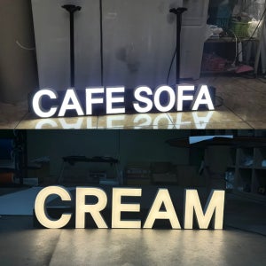 셀프간판 LED 입체글자 간판 채널 행잉형 간단시공 유리창