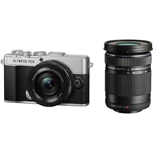 디지털카메라 일본 563916 オリンパス OLYMPUS 올림푸스 PEN E-P7EZ 더블줌 키트 SLV바디 포서스 센서 미러리스 카메라 실버 M.ZUIKO DIGITAL ED 14