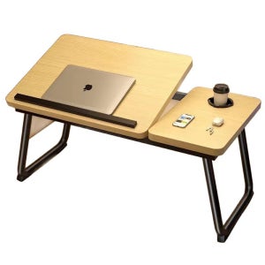 울리요 접이식 테이블 베드트레이 침대 노트북 좌식 책상 높이 각도 조절 컵홀더미니 테이블