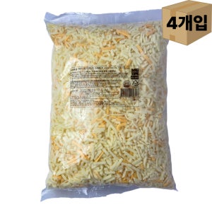 선리치 체다 모짜렐라치즈 혼합치즈 모짜렐라 엔젤헤어 슈레드 모짜 조흥 2.5kg, 4개
