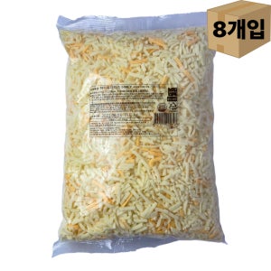선리치 체다 모짜렐라치즈 혼합치즈 모짜렐라 엔젤헤어 슈레드 모짜 조흥 2.5kg, 8개