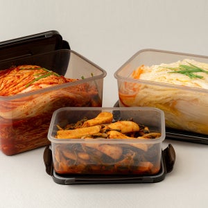 팝잇 색베임 걱정 없는 더 단단한 블랙 김장 김치통 핸디형 밀폐용기 2L, 2개