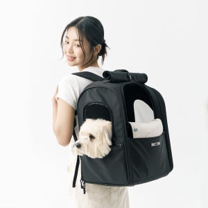 멀리 강아지 이동가방 반려견 백팩 애견 고양이 이동장 마일러백팩-블랙
