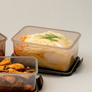 팝잇 색베임 걱정 없는 더 단단한 블랙 김장 김치통 핸디형 밀폐용기 4L, 2개