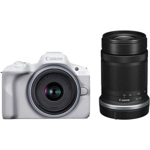 디지털카메라 일본 563970 キヤノン Canon 캐논 EOS R50 더블 줌 키트 화이트 바디 APS-C 사이즈 미러리스 카메라교환렌즈 RF-S18-45mm F4.5-6.3 IS