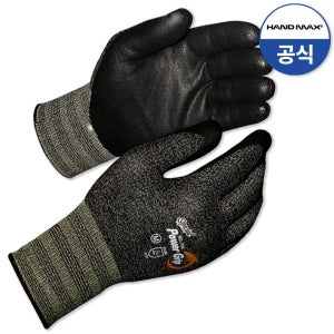 핸드맥스 파워그립 스페셜 블랙 멜란지 NO704 NBR 폼코팅 작업 장갑 100켤레