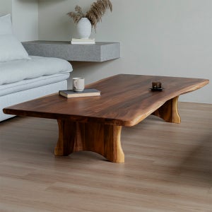 헤즈로 레스토 원목 거실 테이블 소파 쇼파 좌식 탁자 좌탁 1500mm, 월넛브라운