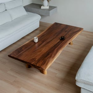 헤즈로 레스토 원목 거실 테이블 소파 쇼파 좌식 탁자 좌탁 1800mm, 월넛브라운