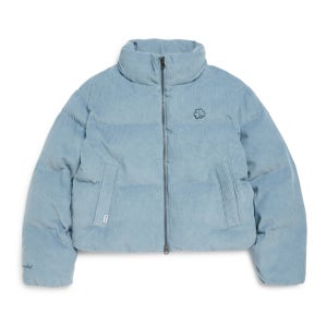 마크곤잘레스 우먼즈 클러브 크롭 코듀로이 패딩 푸퍼 자켓 - GREYISH BLUE