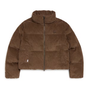 마크곤잘레스 우먼즈 클러브 크롭 코듀로이 패딩 푸퍼 자켓 - MOCHA