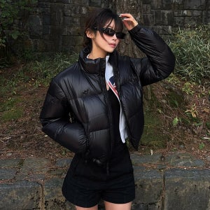 마크곤잘레스 우먼즈 엔젤 크롭 푸퍼 다운 자켓 - BLACK