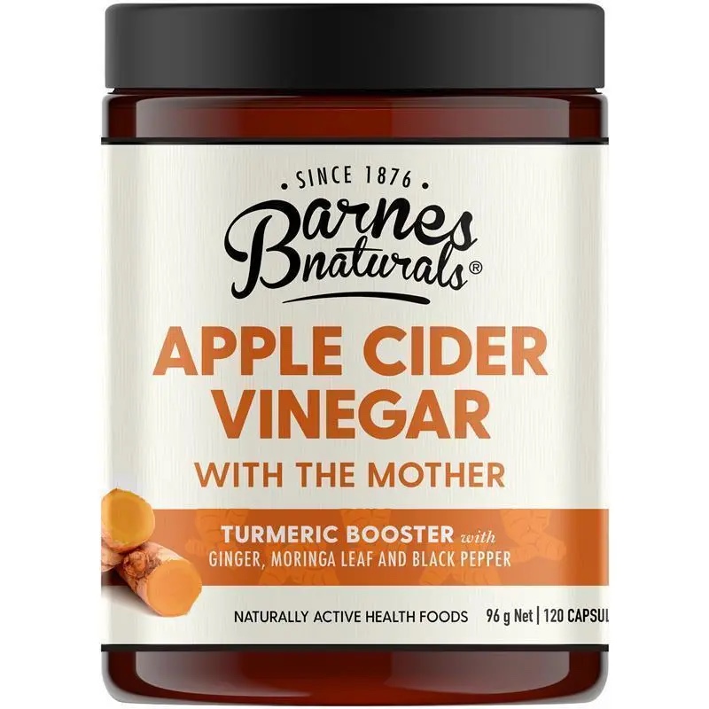 Barnes 애플사이다비니거 <b>튜머릭</b> 진저 캡슐 600mg 120정