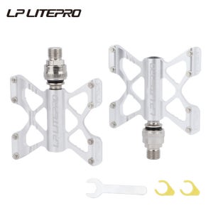LP Litepro 자전거 평페달 페달 MTB 알루미늄 로드 초경량 픽시 실버
