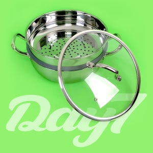 데이세븐 스텐 인덕션 2단 찜기 찜냄비 찜솥 찜통 28cm 만두 찌개 고구마 수육 대게