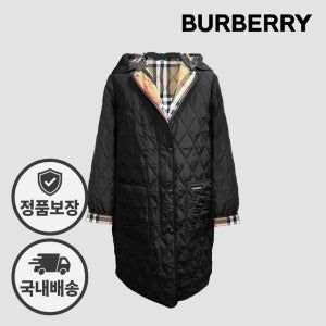 버버리 파크게이트 퀄팅 롱 후드 자켓 80842091 81214671 블랙