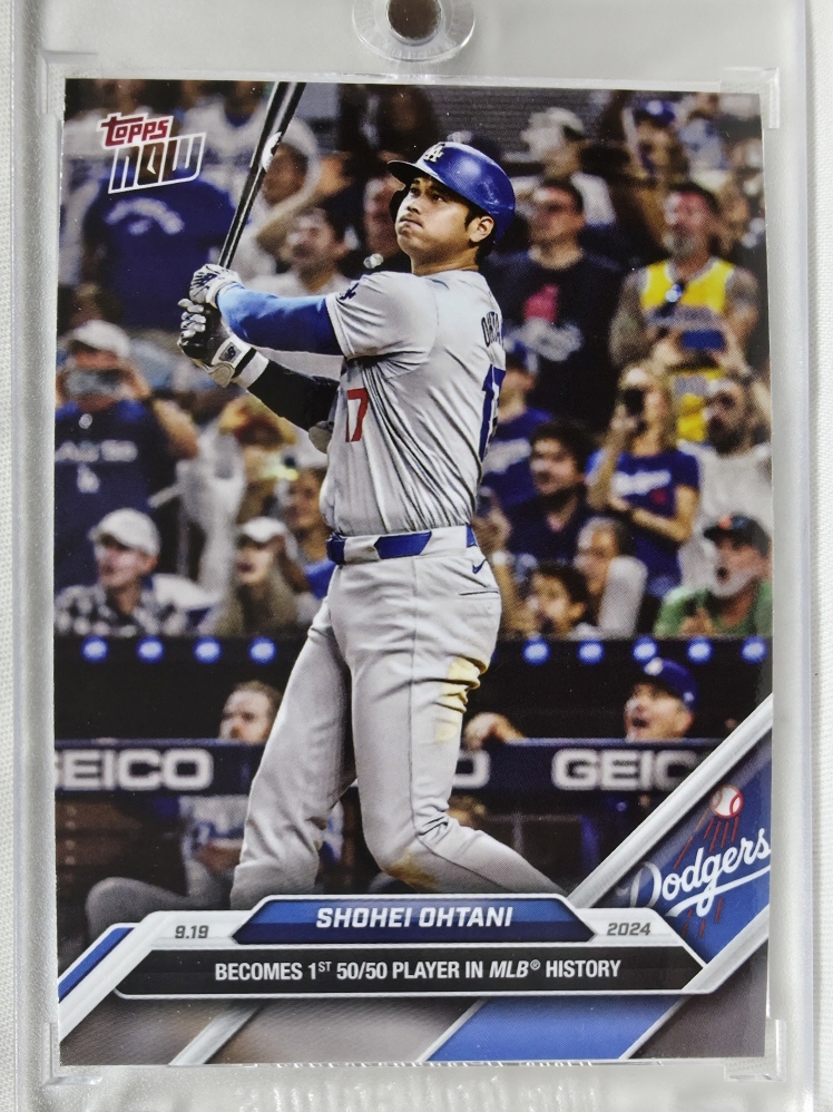 2024 TOPPS NOW 722 탑스 나우 오타니 쇼헤이 MLB 사상 최초 50-50 달성 LA 다저스 메이저리그 야구 카드