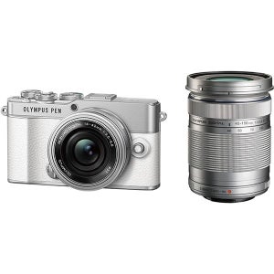 디지털카메라 일본 564138 オリンパス OLYMPUS 올림푸스 PEN E-P7 EZ 더블 줌 키트 WHT 바디 포서스 센서 미러리스 카메라 화이트M.ZUIKO DIGITAL ED