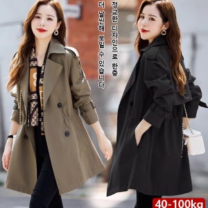 여성 벨티드코트 하프트렌치코트 캐주얼 슬림핏 패션 여성 트렌치코트