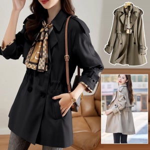 캐주얼 슬림핏 패션 여성 트렌치코트 여성트렌치 핸드메이드코트