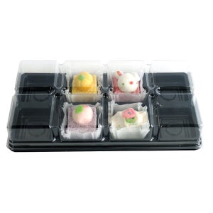 라라패키지 화과자 8구 케이스 양갱 정과 포장 케이스 블랙 50개