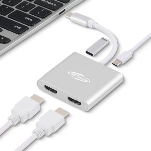 USB C타입 to 4K HDMI 듀얼 모니터 노트북 TV 연결 어댑터 컨버터 변환기