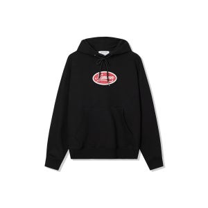 [노이커먼] 기모 CIRCLE 로고 후드티 블랙