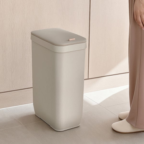 플루딕 특허등록 냄새차단 쓰레기통 20L 무소음 휴지통