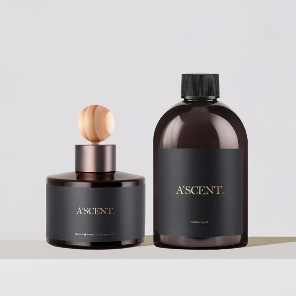 에이센트 차량용 방향제 대용량 리필세트 120ml+300ml 디퓨저 자동차 차량 딥체리 고급 명품