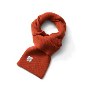 [Horlisun] [홀리선] 25FW Skiff Superfine Wool Knit Rib Muffler Rust Orange