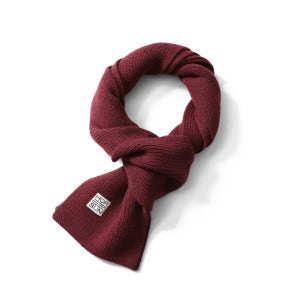 [Horlisun] [홀리선] 25FW Skiff Superfine Wool Knit Rib Muffler Melange Burgundy