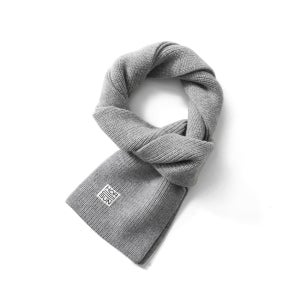 [Horlisun] [홀리선] 25FW Skiff Superfine Wool Knit Rib Muffler Melange Gray