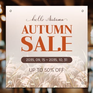 812 가을맞이 뷰티샵 미용실 가을이벤트현수막제작 오픈 80x80cm 기본 열재단