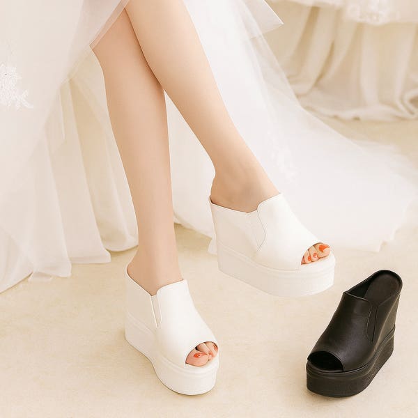 좋으니 발편한 키높이 웨딩 촬영 통굽 슬리퍼 웨딩슈즈 12cm 14cm