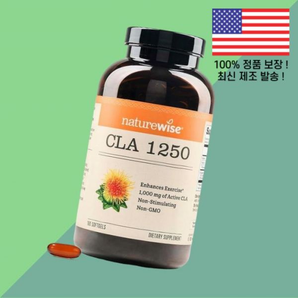 <b>네이처와이즈</b> CLA 1250 180정 NatureWise 180 softgels 3627119 [현지직배송] 180 정 (Pack of 1)