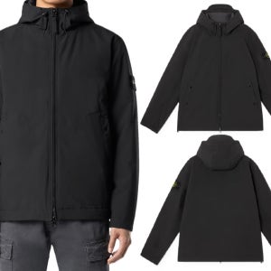 [국내재고] 스톤아일랜드 25FW 4100086 소프트 쉘-R E.다이 테크놀로지 프리마로프트 윈드&워터프루프 바람막이 자켓 블랙 K2S154100086S0A27V0029