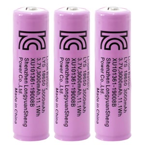 18650 배터리 비보호 보호 회로 리튬 이온 충전식 충전 전자담배 건전지 3개
