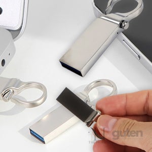 더휴즈 USB 3.0 메모리 64GB 128GB 실버 플래시드라이브 고속 메탈 저장장치