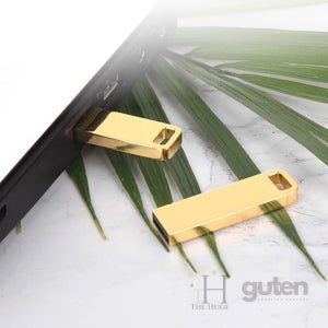 더휴즈 USB 3.0 메모리 64GB 128GB 골드 저장장치 메탈 고속 휴대용