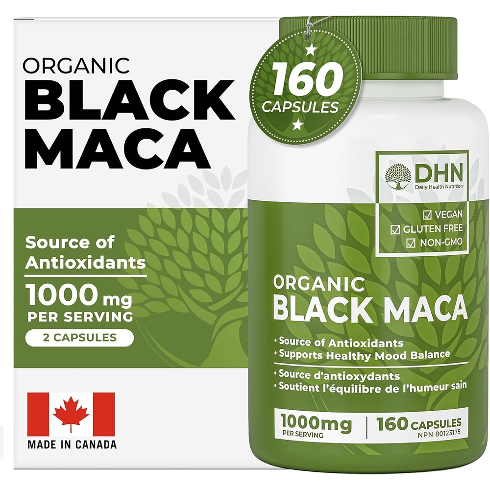 DH Nutrition 블랙 <b>마카 루트</b> 160<b>캡슐</b> 캐나다산