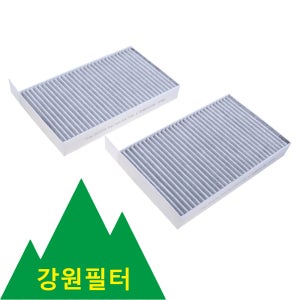 [호환] 강원필터 테슬라 모델3 모델Y 구리 활성탄 자동차용 HEPA 에어컨필터 2개 세트