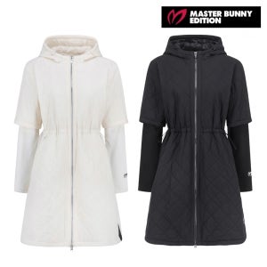 마스터바니 골프웨어 여성 골프 원피스 패딩 퀼팅 스트링 집업 D4JP411