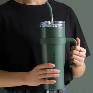 1.2L 위생 차량용 대형 텀블러 사무실 개인 보냉컵 헬스 스포츠 대용량 사이즈 스텐 텀블러